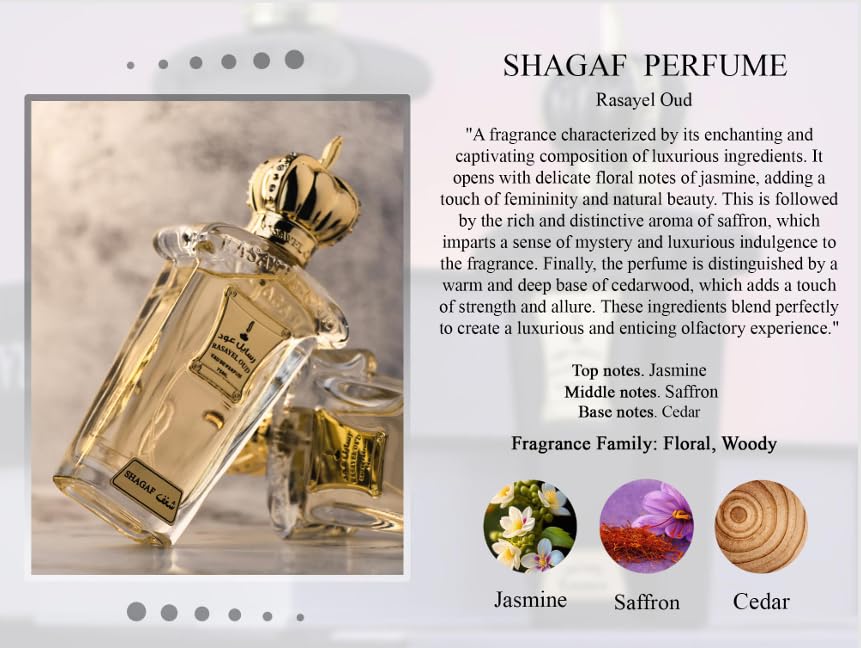 SHAGAF von Rasayel Oud | Eau de Parfum | Ein Hauch von Luxus mit harmonischen Noten | Unisex