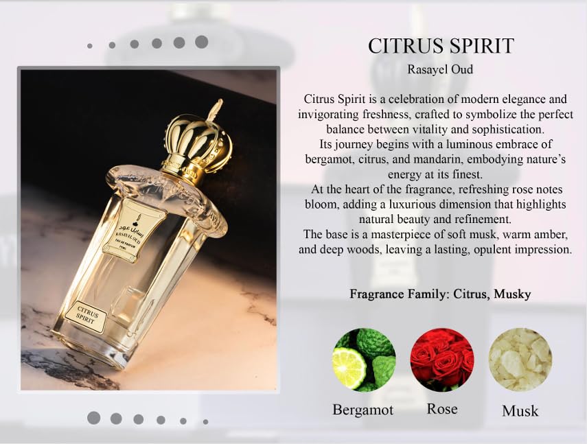 CITRUS SPIRIT von Rasayel Oud aus Dubai | Eau de Parfum firscher Unisex Duft