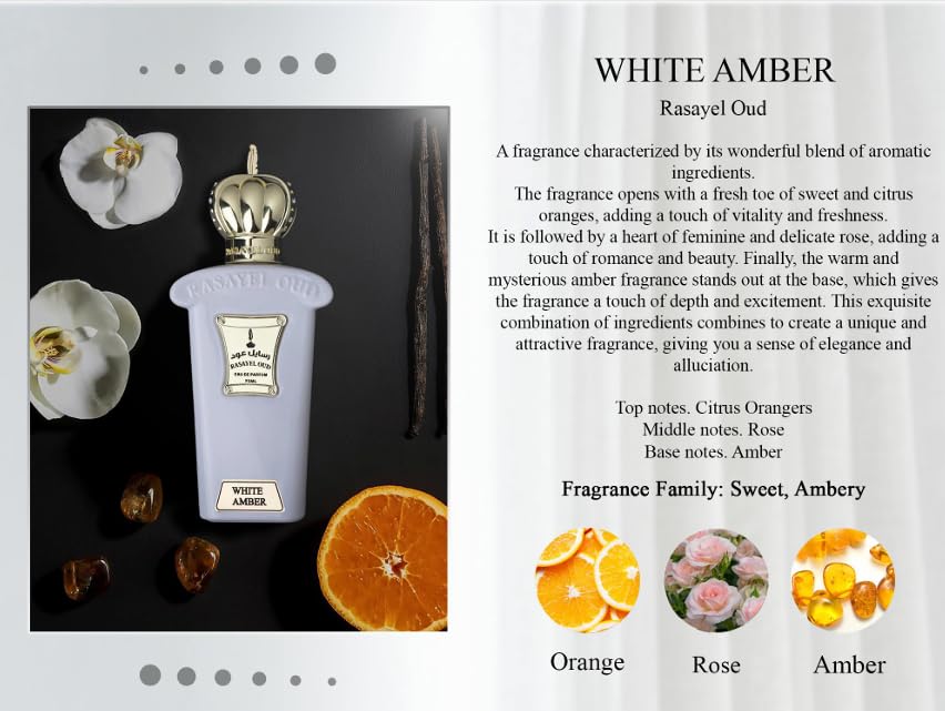WHITE AMBER von Rasayel Oud | Eau de Parfum | ein erfrischender und zugleich sinnlicher Unisex Duft