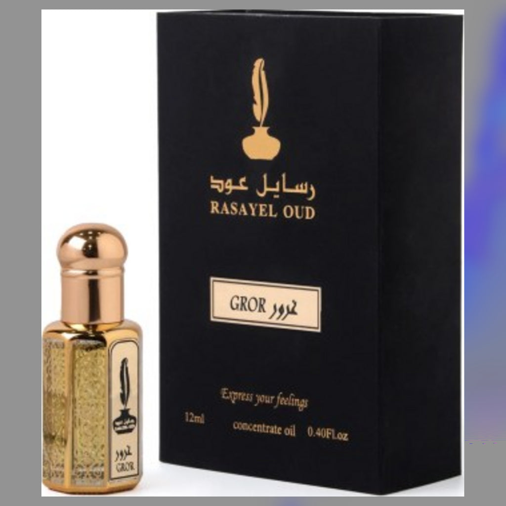 GROR | Rasayel Oud | Parfüm-Öl | 12 ml – großes Produktbild im 1A Fragrance Shopdesign