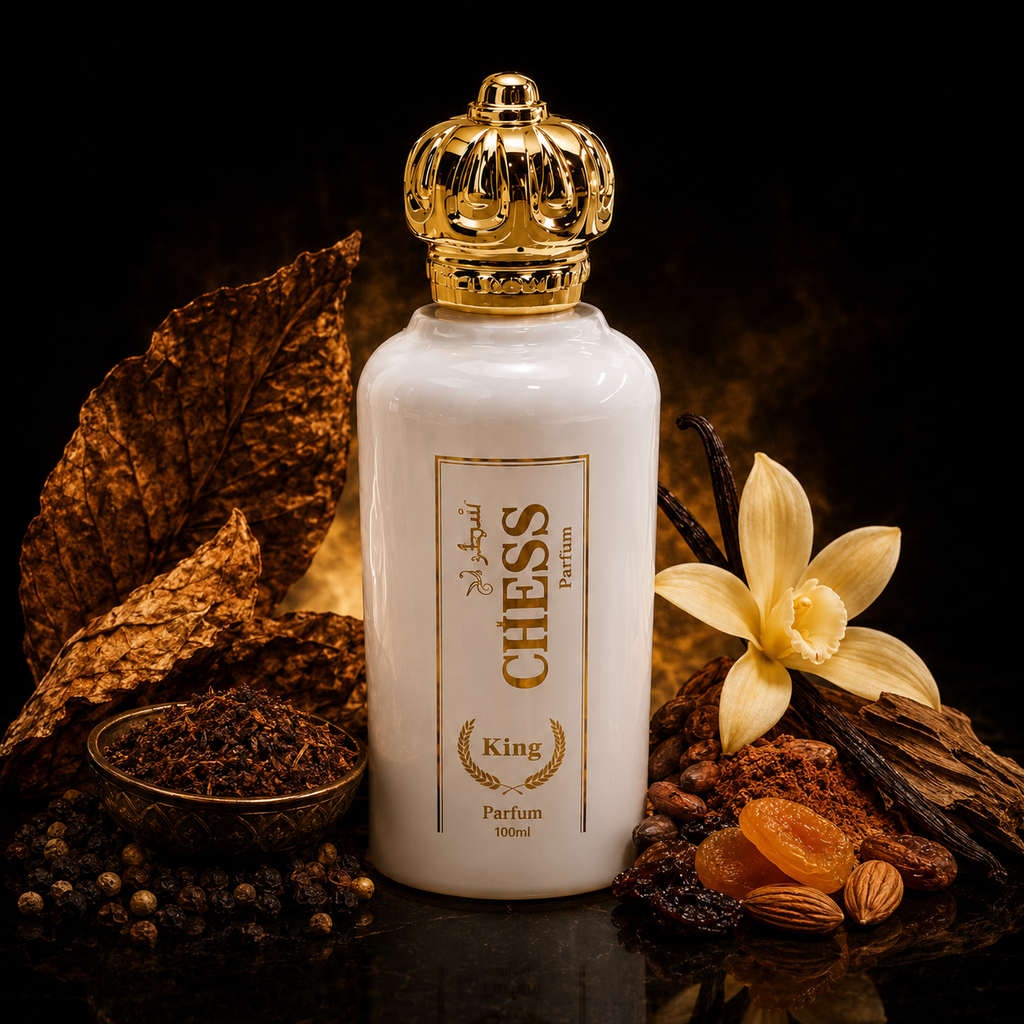 KING | CHESS Perfume | Eau de Parfum – Duftnoten mit Tabak, Gewürzen, Vanille, Kakao, getrockneten Früchten und Hölzern