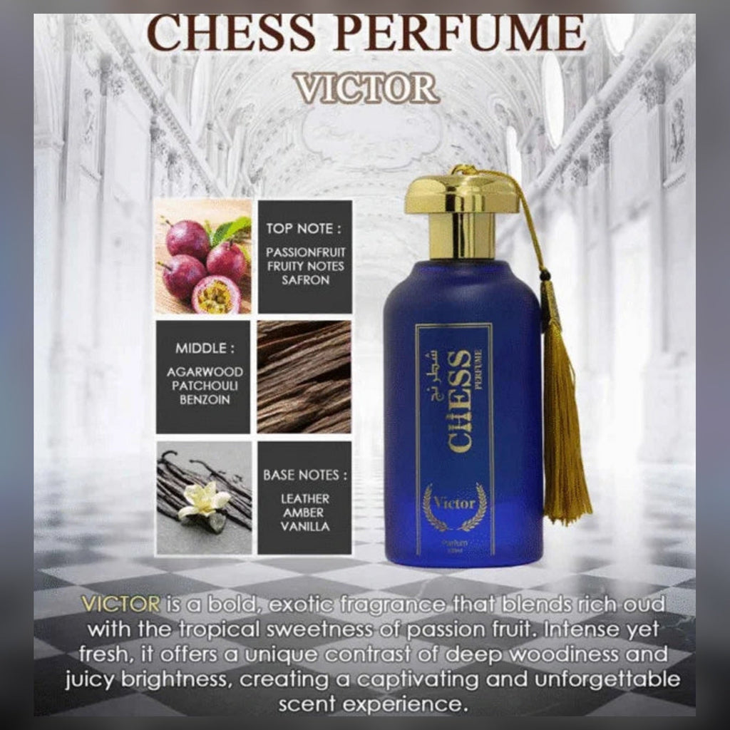 VICTOR | CHESS Perfume | Eau de Parfum | 100 ml – großes Produktbild im 1A Fragrance Shopdesign